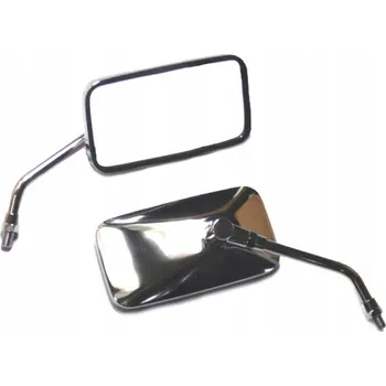 Zrcátko pro motocykl Chromovaná motocyklová zrcátka, univerzální pár M10 pro skútry a motocykly