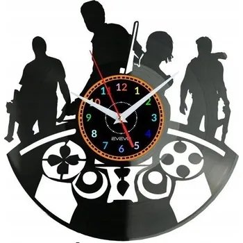 Hodiny Nástěnné hodiny s motivem videoher, vinylová deska, moderní dekorace