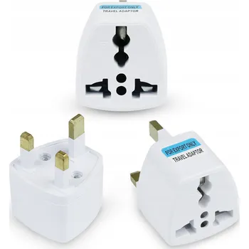 Cestovní adaptér Cestovní adaptér Interlook Evropa-UK typ G s uzemněním, bílý