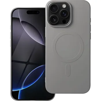 Náhradní kryt pro mobilní telefon Kryt Silicone Mag Cover (Big Hole) Case s MagSafe iPhone 16 Pro Max Grey Titanium