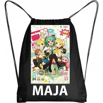 Školní batoh Školní Vak na Boty Batoh na Tělocvik do Školky HATSUNE MIKU + JMÉNO 1