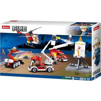 ostatní stavebnice Stavebnice Sluban Hasiči - Hasiči, 490 dílků
