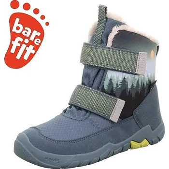 Dívčí obuv SUPERFIT dětská zimní obuv TRACE BAREFOOT 1-006039-8000-2 modrá GORETEX 31