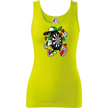 Dámské tričko Šipkař kreslený terč - Dámské tílko - M ( Limetková )