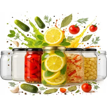 Sklenice 50x Zavařovací Sklenice 540 ml PROSTY sklenice na DŽEM MED ZAVAŘENINY OKURKY