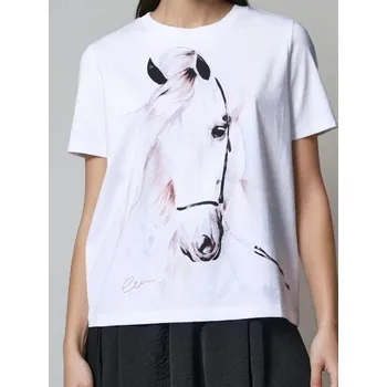 Sinsay - Bavlněná košilka s potiskem - bílá - 535FG-00X - 535FG-00X-XXL