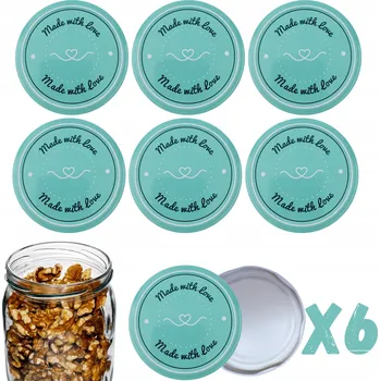 Obraz Víčka, krytky, šroubovací víčka, uzávěry, víka 82mm 6 ks VZOR J PZH