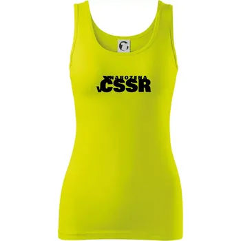 Dámské tričko Nápis - Narozena v ČSSR - Dámské tílko - XS ( Limetková )