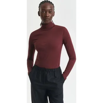Dámský svetr ROLÁK GANT LIGHT COTTON LS TURTLENECK PLUM WINE