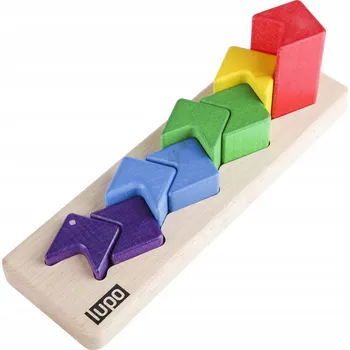 Dřevěná hračka LUPO: Dřevěné puzzle pro roční dítě: Had