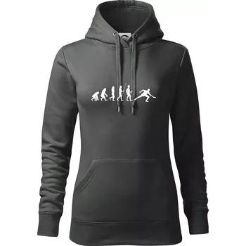 Dámská mikina Evoluce stolní tenis - Mikina dámská Cape s kapucí - XL ( Tmavá břidlice (šedá se zeleným nádechem) )
