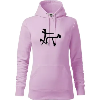 Dámská mikina Čínský symbol - soulož - Mikina dámská Cape s kapucí - XS ( Orchid )