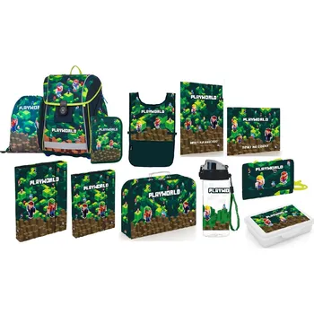 Set školních potřeb Karton P+P Školní set Premium Light 12dílný Playworld Minecraft