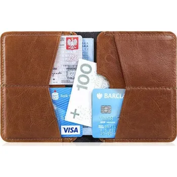 Peněženka Solier peněženka přírodní kůže hnědá - muž