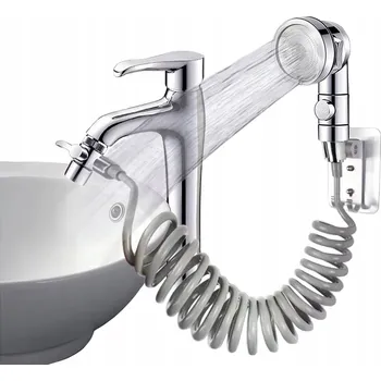 Bidetová baterie DAMPOD, bidetová sprška na baterie, stříbrná