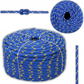 Lany Polypropylenové lano 6mm 25m pletené lodní SILNÉ TLUSTÉ ŠŇŮRA