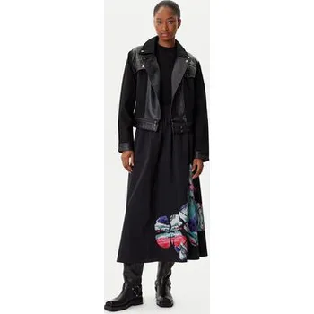 Dámská bunda Desigual Bunda z imitace kůže Motor 25WWEW53 Černá Regular Fit S