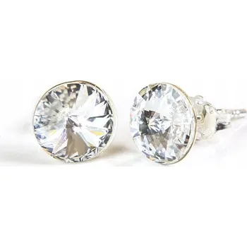Náušnice Stříbrné Náušnice 925 s krystaly Swarovski Rivoli 6 CRY