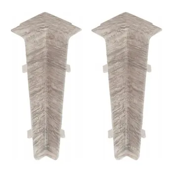 Podlahová lišta Vnitřní roh Cezar PVC 22 x 75, délka 3 cm, dub