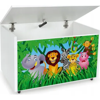 Úložný box Truhla na hračky 45 x 71 cm bílá