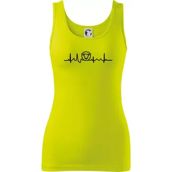 Dámské tričko Ekg ovce - Dámské tílko - XL ( Limetková )