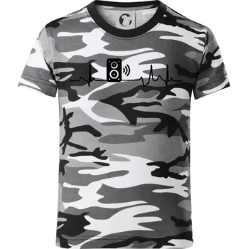 Chlapecké oblečení Ekg reprobedna - Dětské maskáčové triko - 122 cm/6 let ( Šedý maskáč )