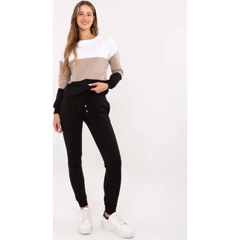 Dámská halenka Béžová a černá dámská sada RUE PARIS FPrice, L i523_2016102743828