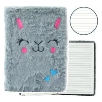 Set školních potřeb Notatnik pluszowy A5/80K linia Zając szary