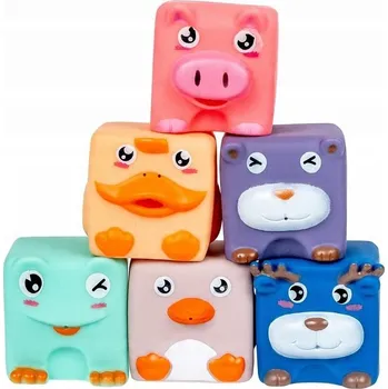 ostatní stavebnice VZDĚLÁVACÍ HRAČKA PRO DĚTI MĚKKÉ SENZORICKÉ STAVEBNICE 6 DÍLŮ, COOL