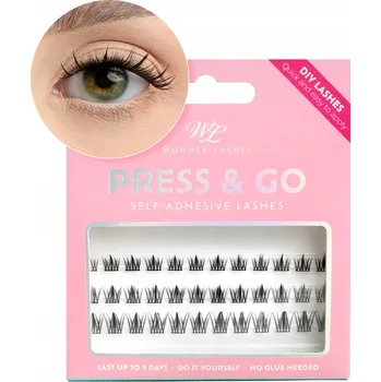 Umělé řasy Bondingové řasy PRESS & GO Kim Effect - samolepicí DIY řasy 12 mm