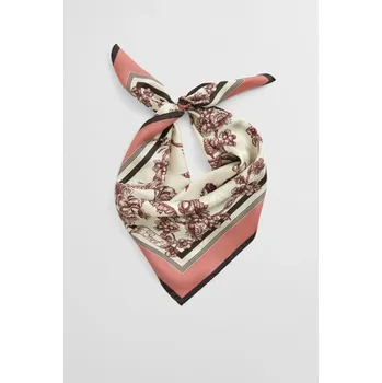 Šátek ŠÁTEK GANT TREE PRINT SILK SCARF PLUM WINE