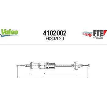 Spojkové lanko Tazne lanko, ovladani spojky FTE 4102002