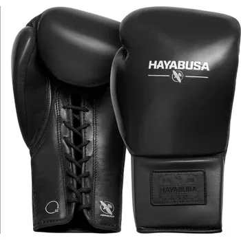 Boxerské rukavice Boxerské šněrovací rukavice HAYABUSA Pro Lace - Black - HB_PROLACEBOX_BLK Velikosti: 12 oz