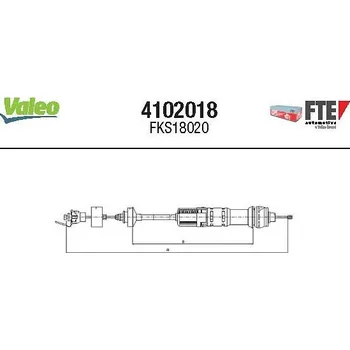 Spojkové lanko Tazne lanko, ovladani spojky FTE 4102018