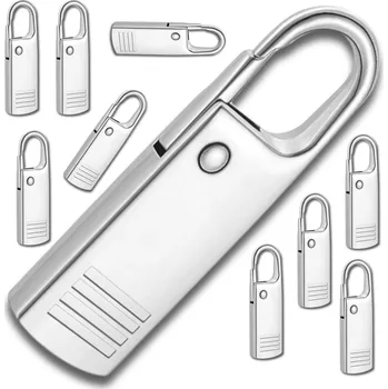 Zip Camerazar Sada stříbrných kovových přívěsků 10 kusů pro zipy.