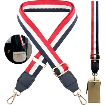 Kabelka Nastavitelný dámský pásek na batoh, široký 38 mm, polyester, zlaté kování