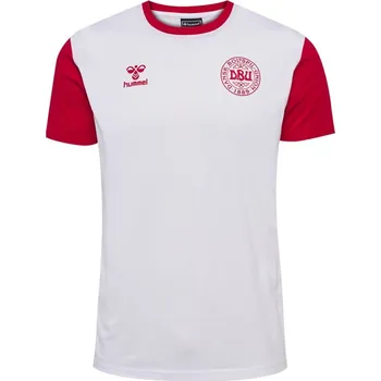 Pánské tričko Hummel Denmark Fan T-Shirt 2024 Adults White/Red Small