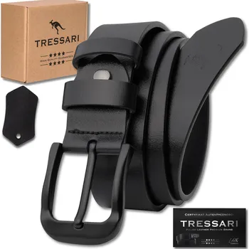 Opasek Camerazar Pánský kožený opasek 125 cm černý 100% přírodní kůže