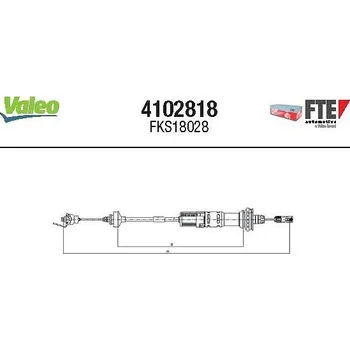 Spojkové lanko Tazne lanko, ovladani spojky FTE 4102818