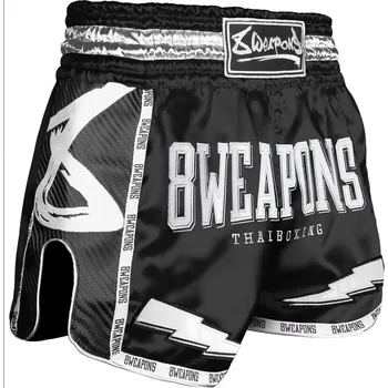 Oblečení pro bojové sporty 8weapons 8 WEAPONS Muay Thai trenýrky Black Night 2.0 - černé - 8060005_BLK Velikosti: M
