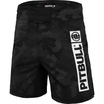 Pánské kraťasy PitBull West Coast Pánské šortky Grappling NET CAMO HILLTOP 2 - černé - PWC_NCHILL_BLK Velikosti: XL