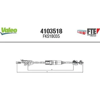 Spojkové lanko Tazne lanko, ovladani spojky FTE 4103518