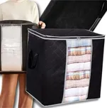 Velký Organizér na Oblečení a Lůžkoviny, Černý, Netkaná Textilie, 50x50x36 cm