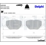 Sada brzdových destiček, kotoučová brzda DELPHI LP3723
