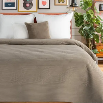 Přehoz na lůžko Přehoz na postel VELVET2 v béžové barvě Rozměr přehozu (šířka x délka): 170x210cm