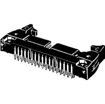 Elektrický konektor Konektor, řada: XG4A, rozteč: 22.86mm, počet kontaktů: 20, počet řad: 2, Samec, Průchozí otvor, pokovení: Zlato přes