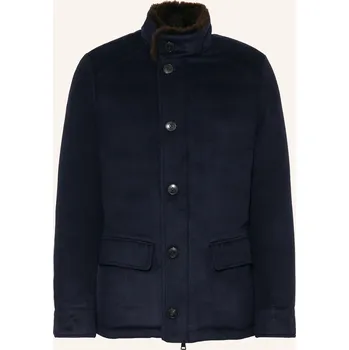 Pánská bunda Manzoni 24 Pánská Péřová Bunda S Umělou Kožešinou, tmavě...