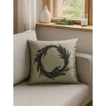 Dekorativní polštářek Sinsay - Dekorační polštář s vánočním motivem - zelená - 426GO-77X - 426GO-77X-ONE