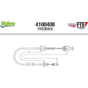 Spojkové lanko Tazne lanko, ovladani spojky FTE 4100408
