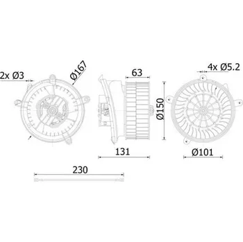 vnitřní ventilátor MAHLE AB 59 000S